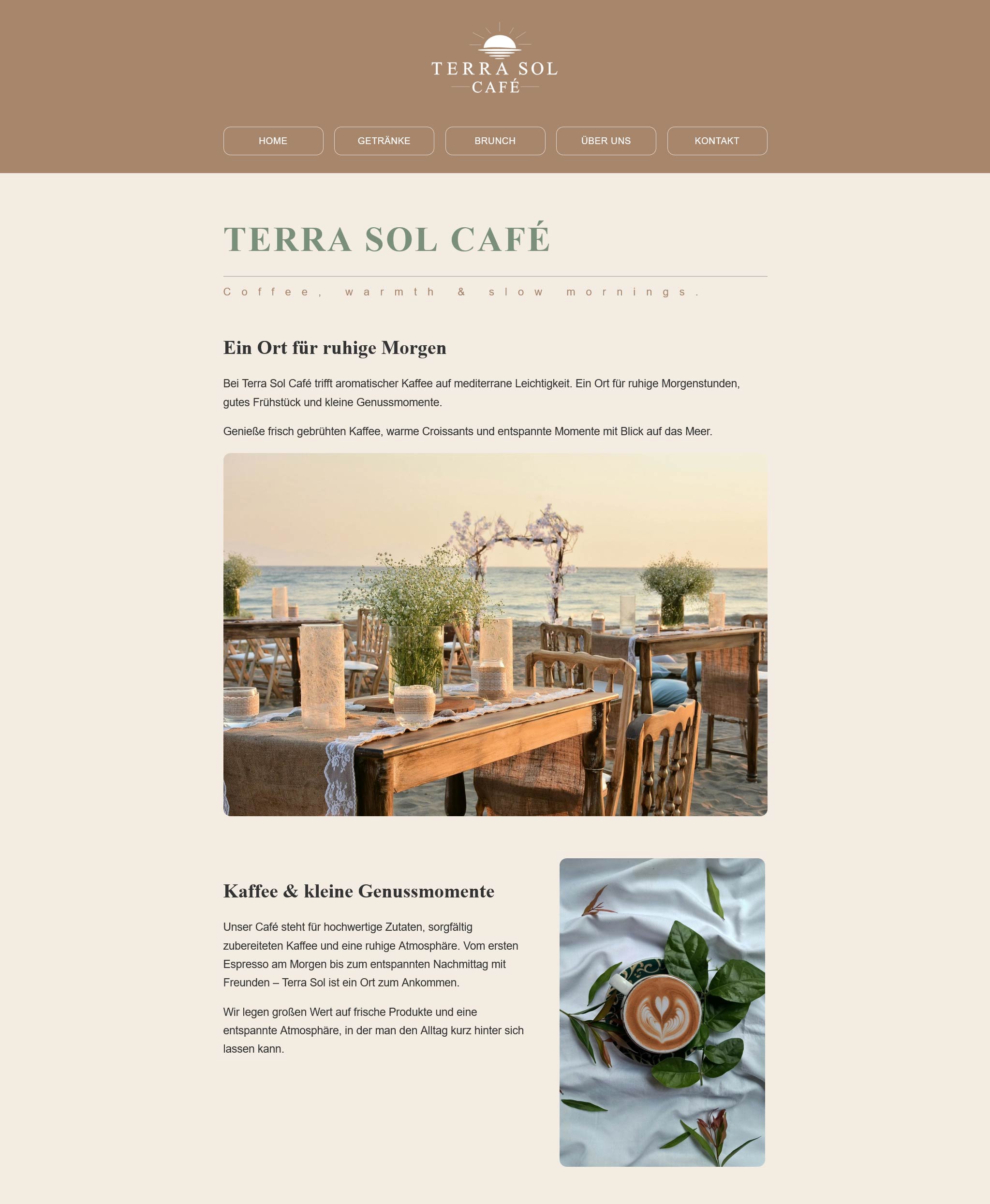 Terra Sol Café Website