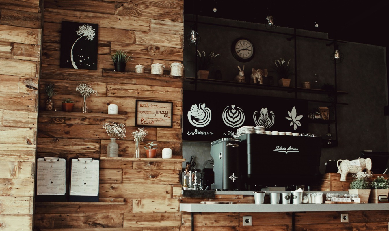 Gemütliches Kaffee Interior